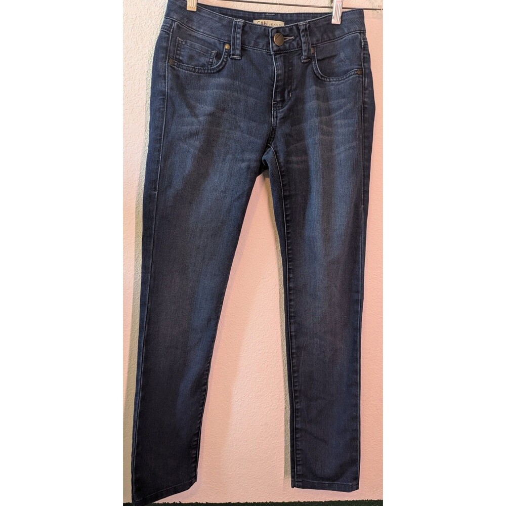 CAbi Skinny Blue Jeans Womens Size 2 (28x27) Skinny Low Rise (621)